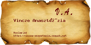 Vincze Anasztázia névjegykártya