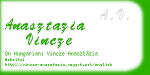 anasztazia vincze business card